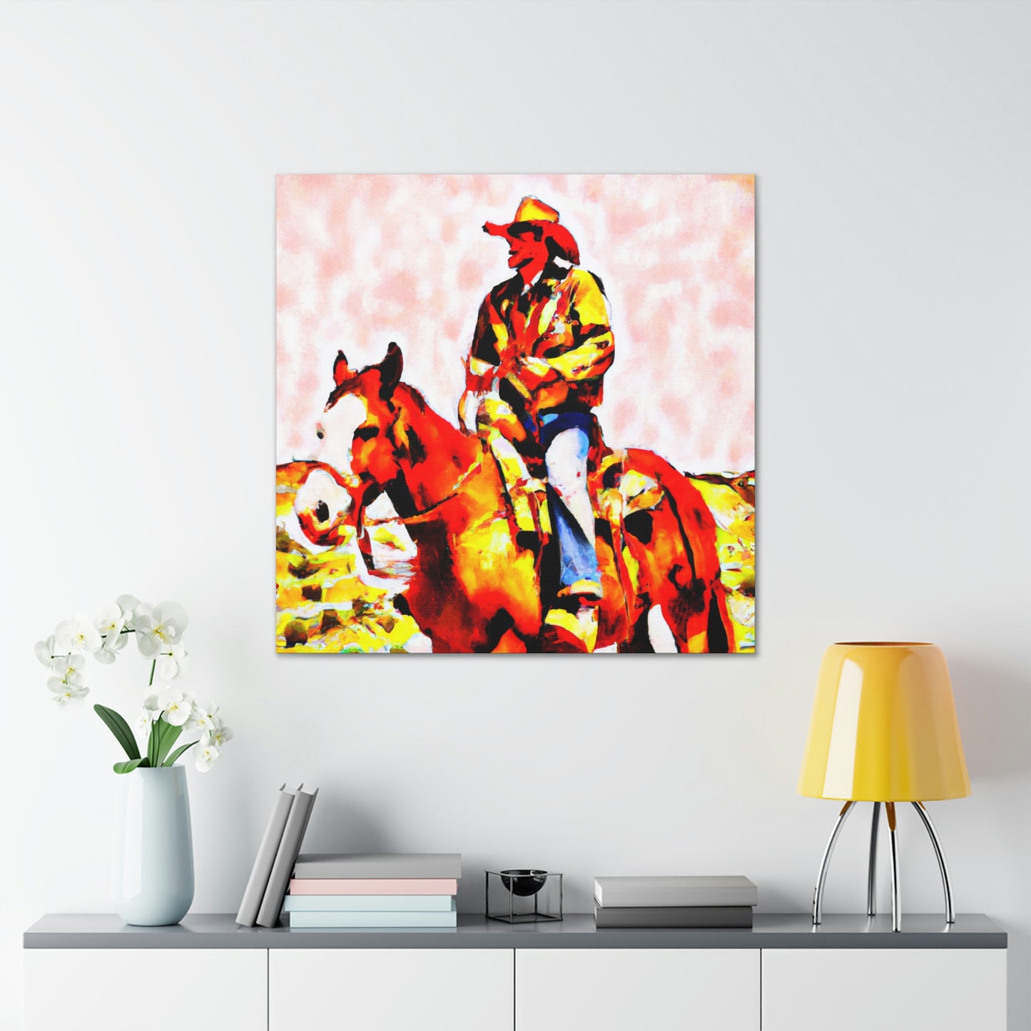 Pony Express Triumphant. - Canvas