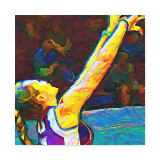 Volleyball in Colorful Motion - Canvas