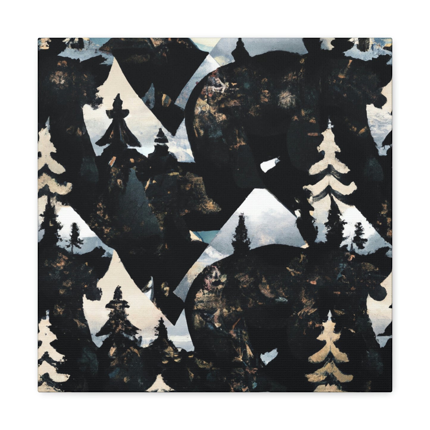 "Black Bear Deco Dream" - Canvas