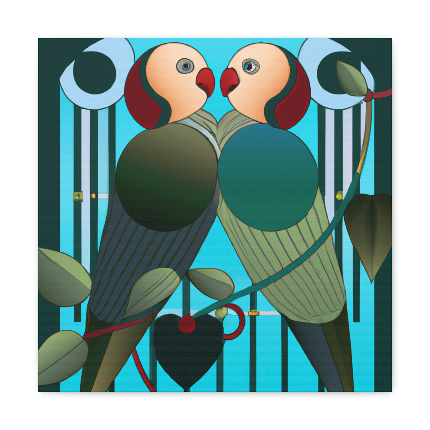 Lovers in Art Deco - Canvas