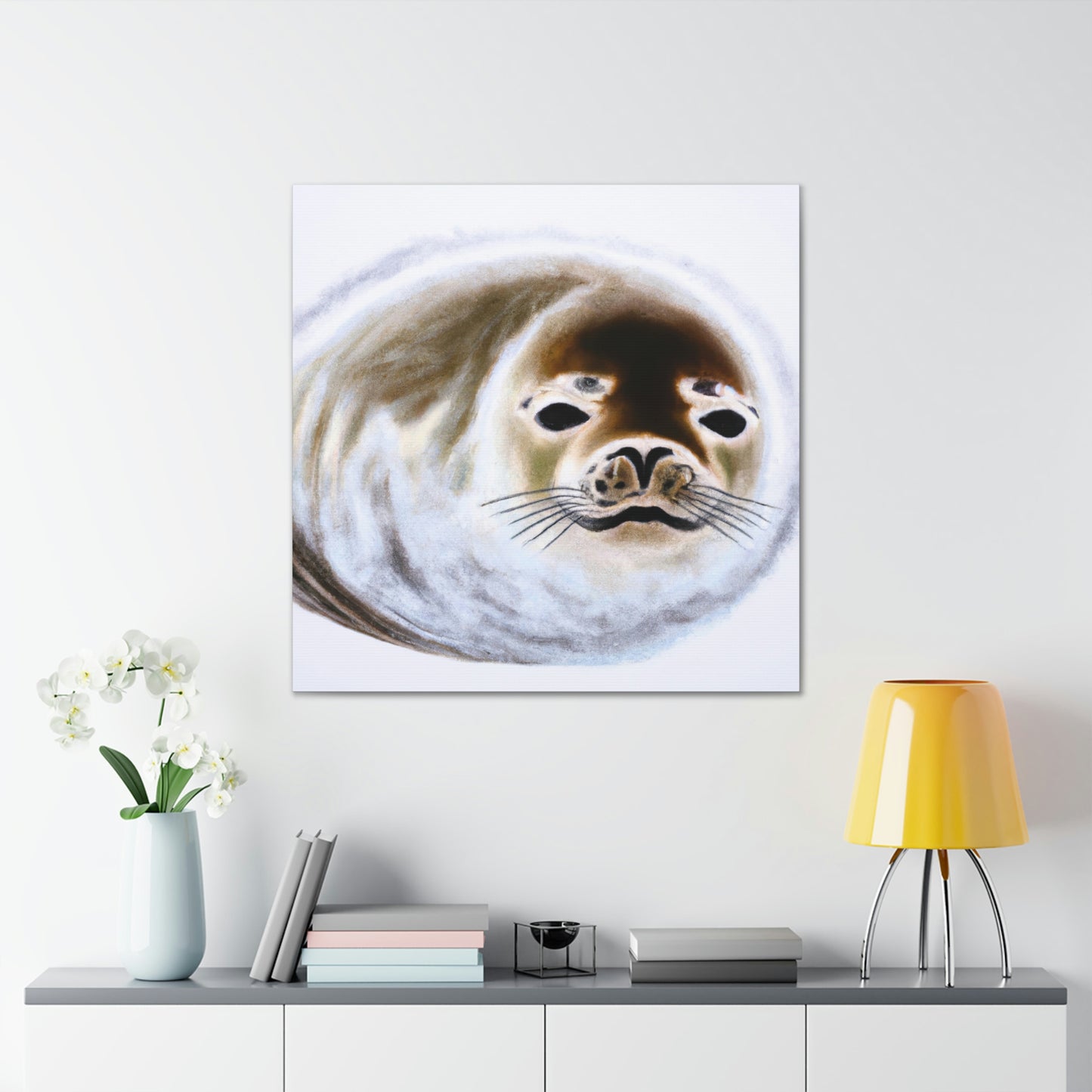 Harp Seal Slumbering - Canvas