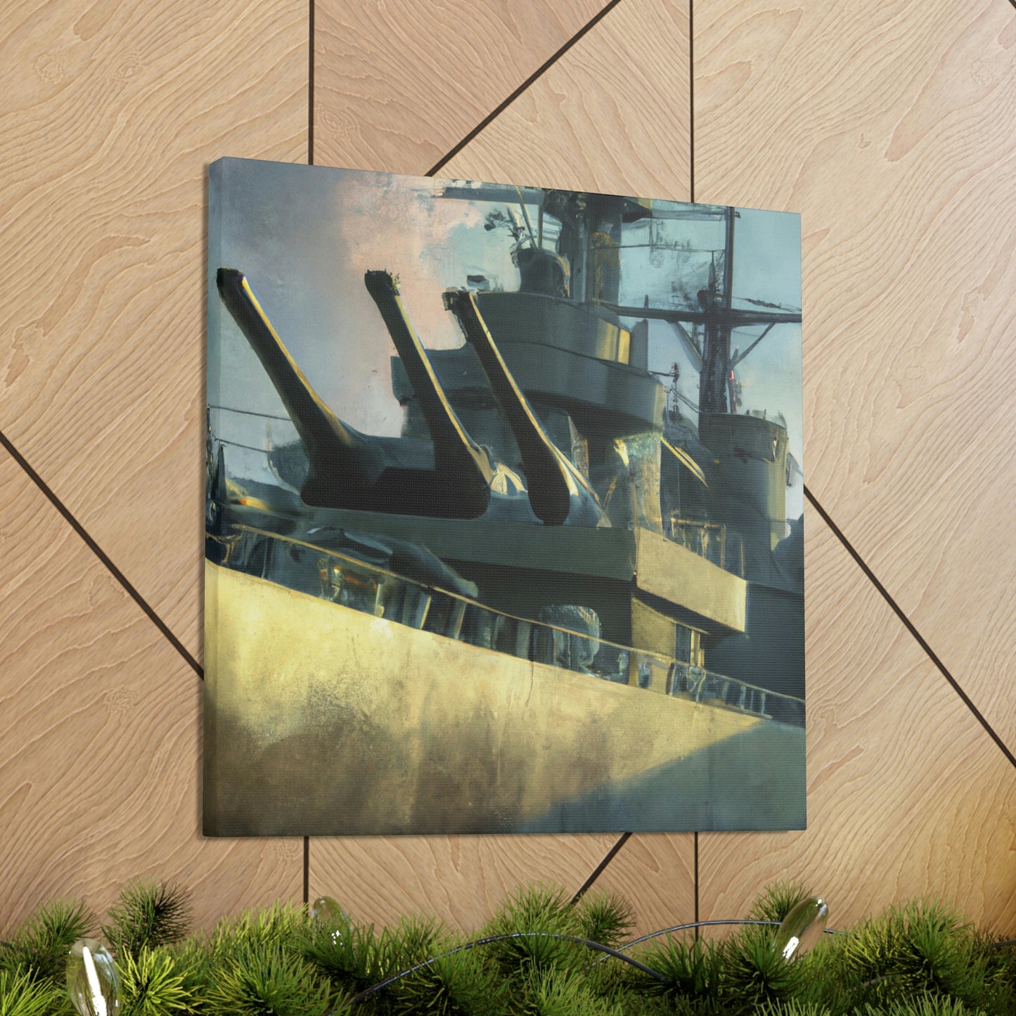 "Battleship in Fog" - Canvas