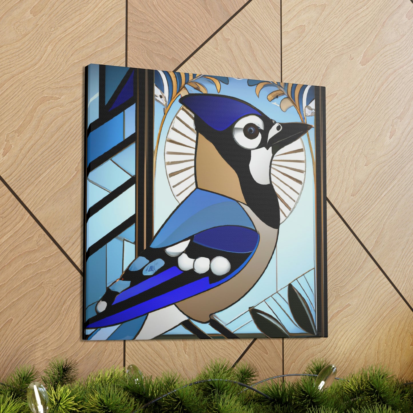 "Midnight Blue Jay Dream" - Canvas