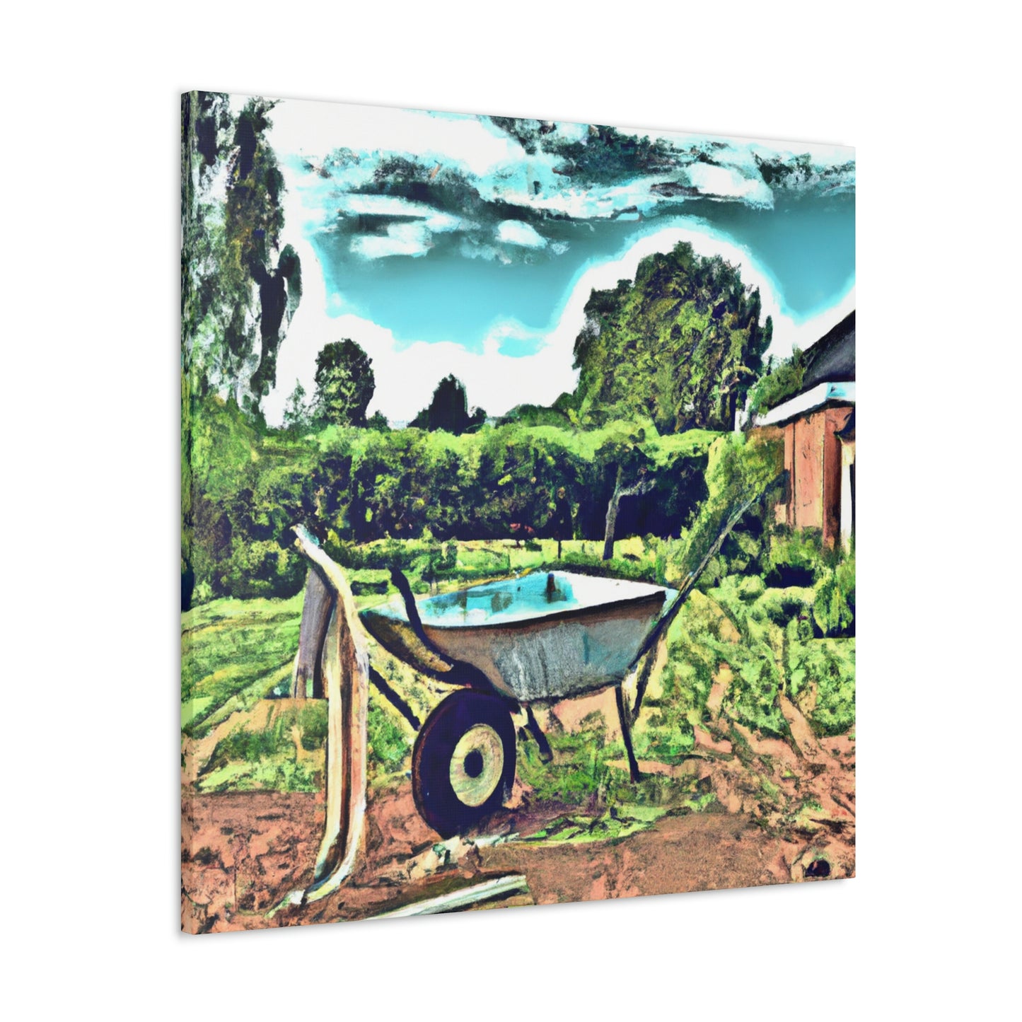 "Wheelbarrow in Bloom" - Canvas