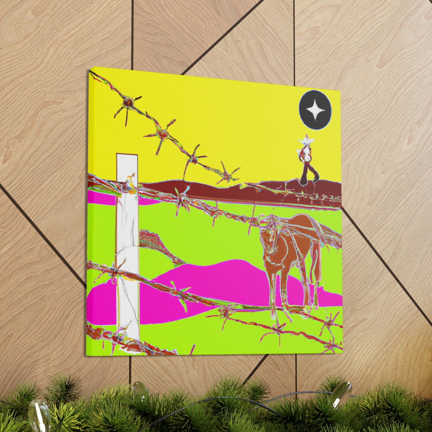 Barbed Wire Snapshot - Canvas