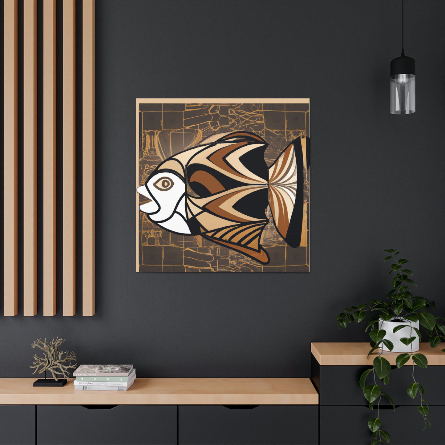 "Fish in Art Deco" - Canvas