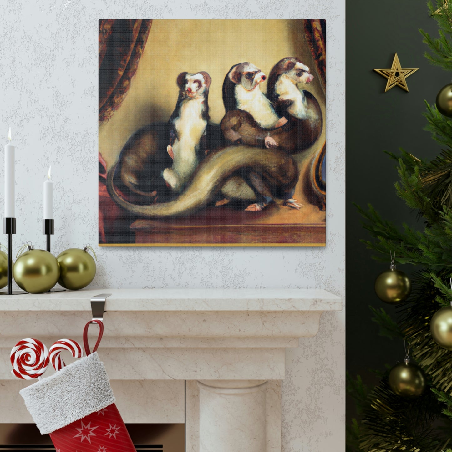 Ferrets in Baroque - Canvas