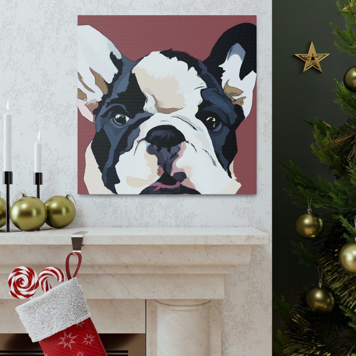 "Bulldog Minimalism Dream" - Canvas