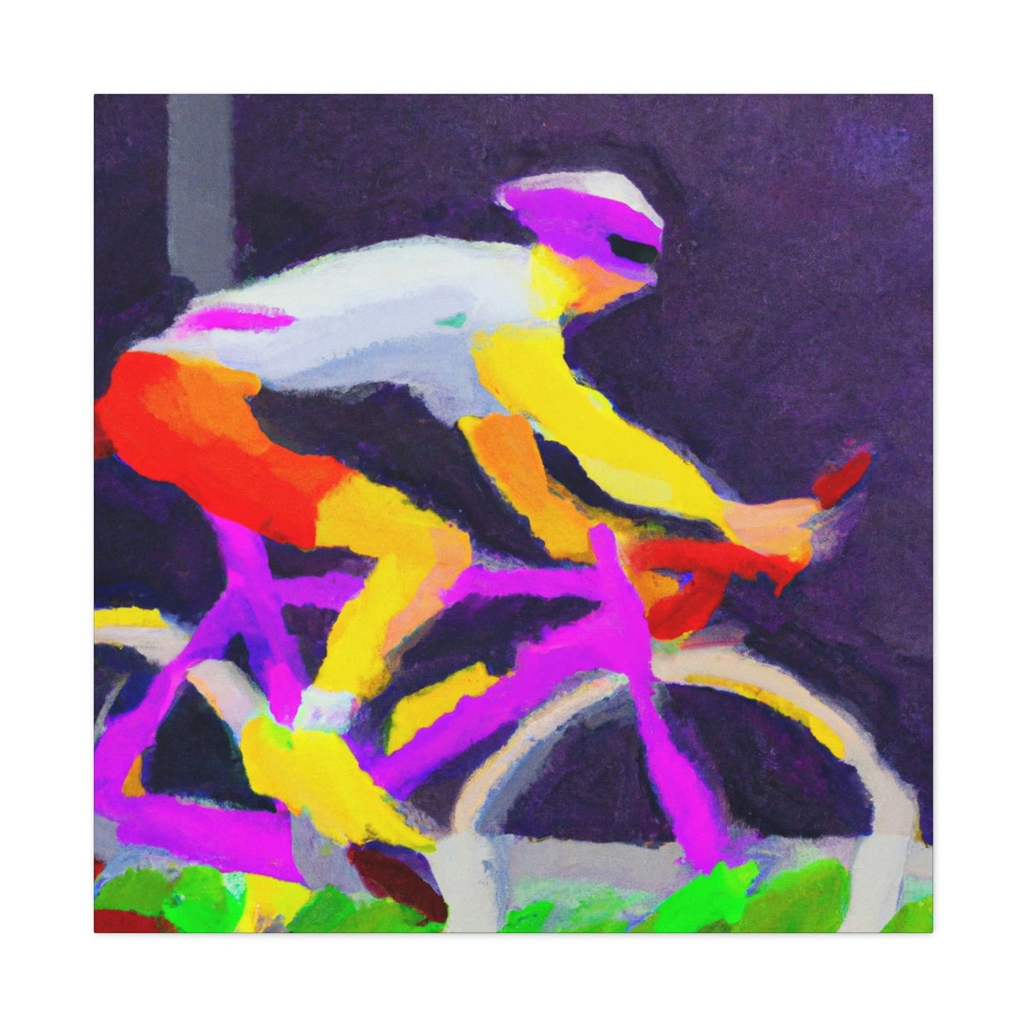 Bicycling in Minimalism - Canvas