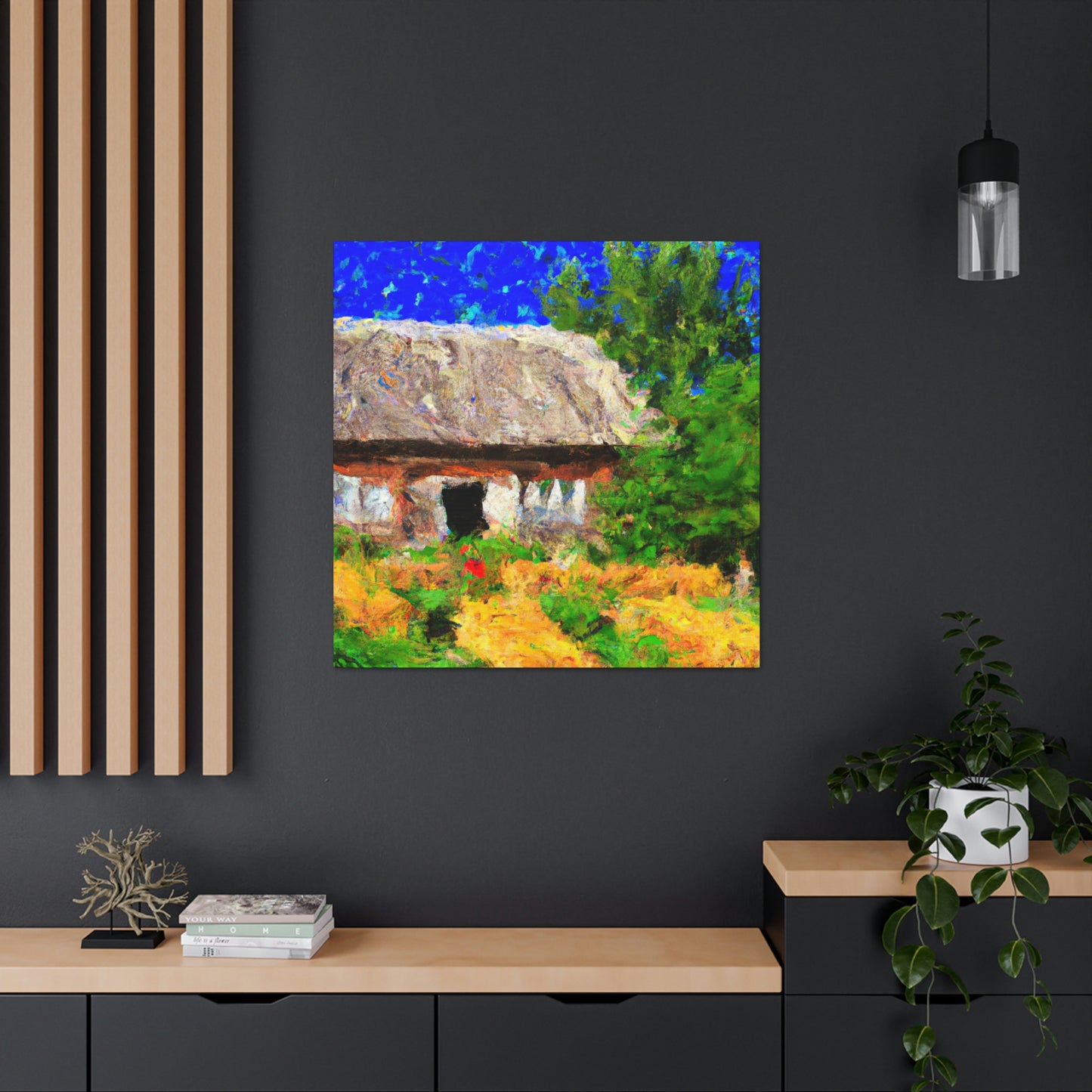 "Farmhouse at Dusk" - Canvas