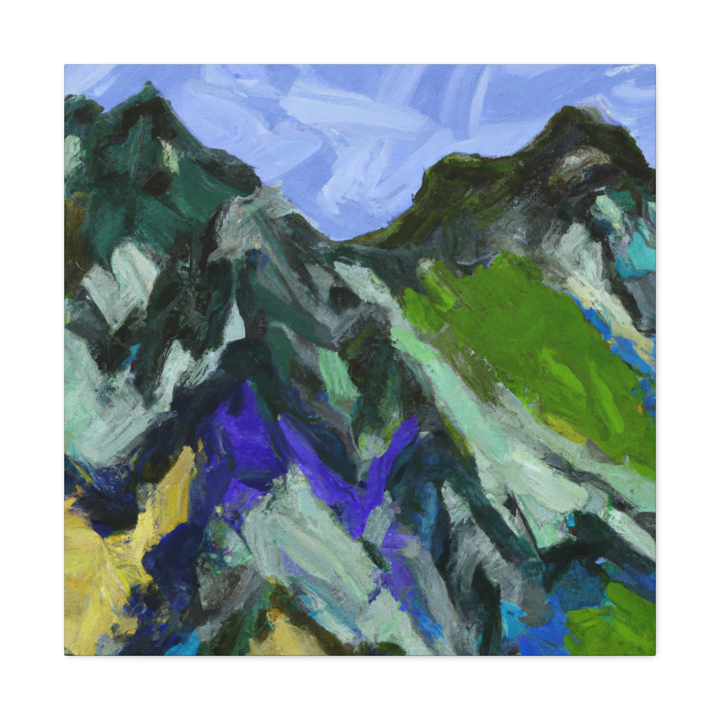 "Mountainous Abstract Vision" - Canvas