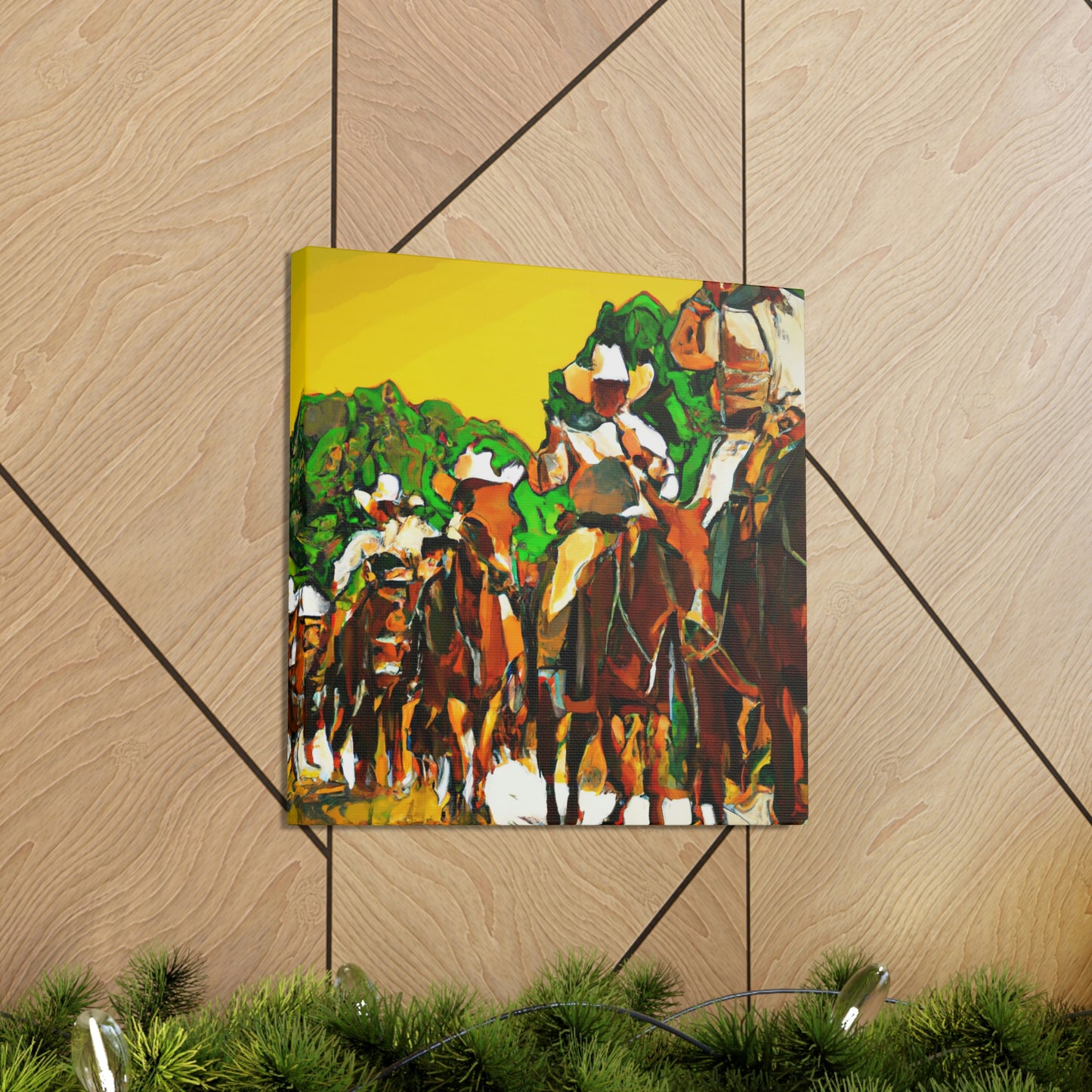 Herding the Cattle Sunrise - Canvas