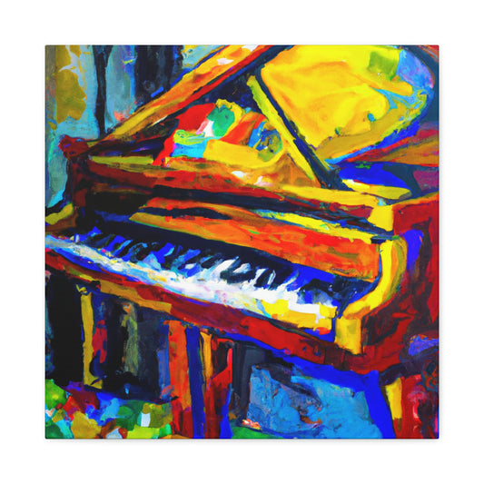 "Playing Piano in Color" - Canvas