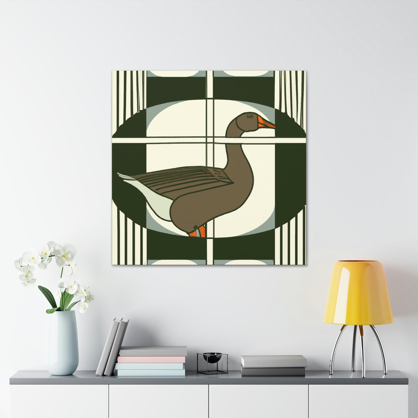 Goose in Deco Style - Canvas