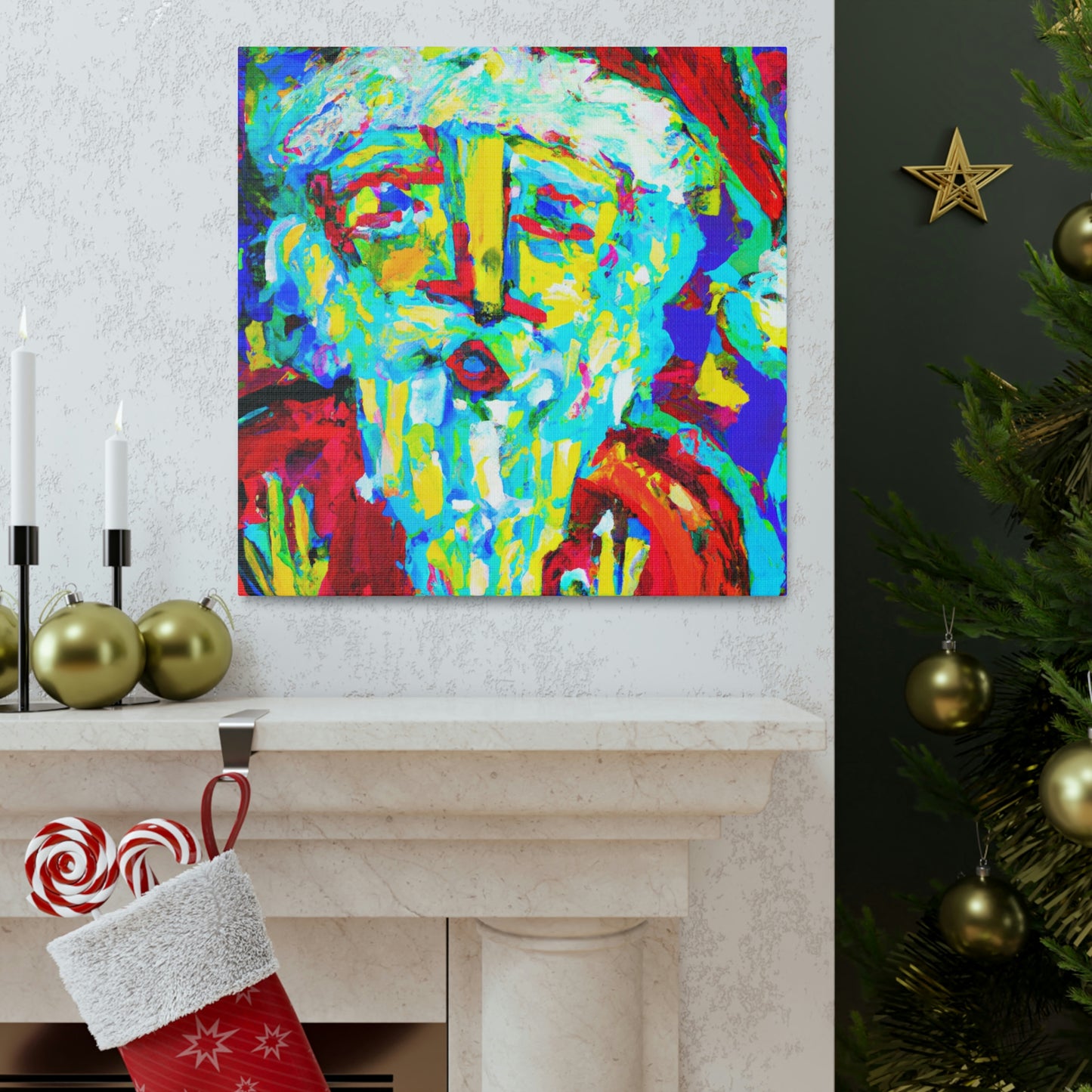 Santa in Expressionism - Canvas