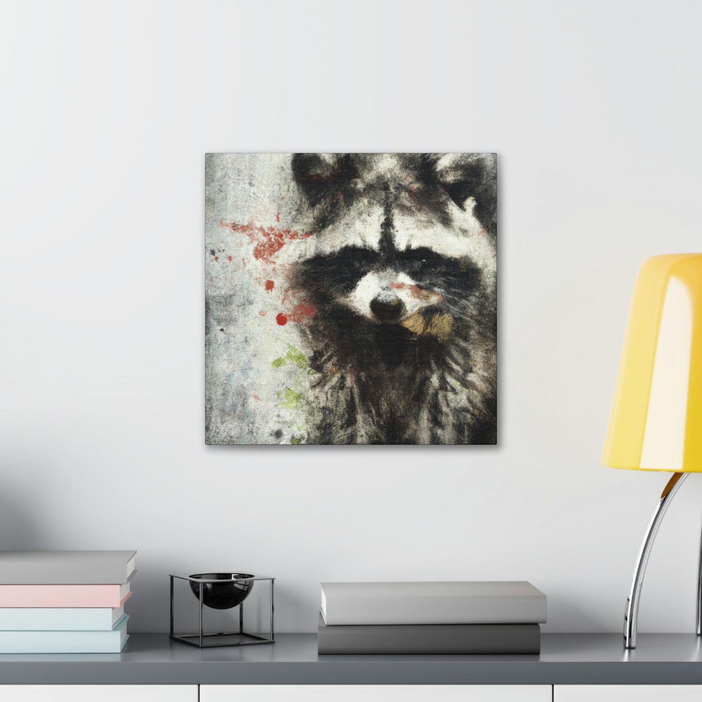 Raccoon in Reflection - Canvas