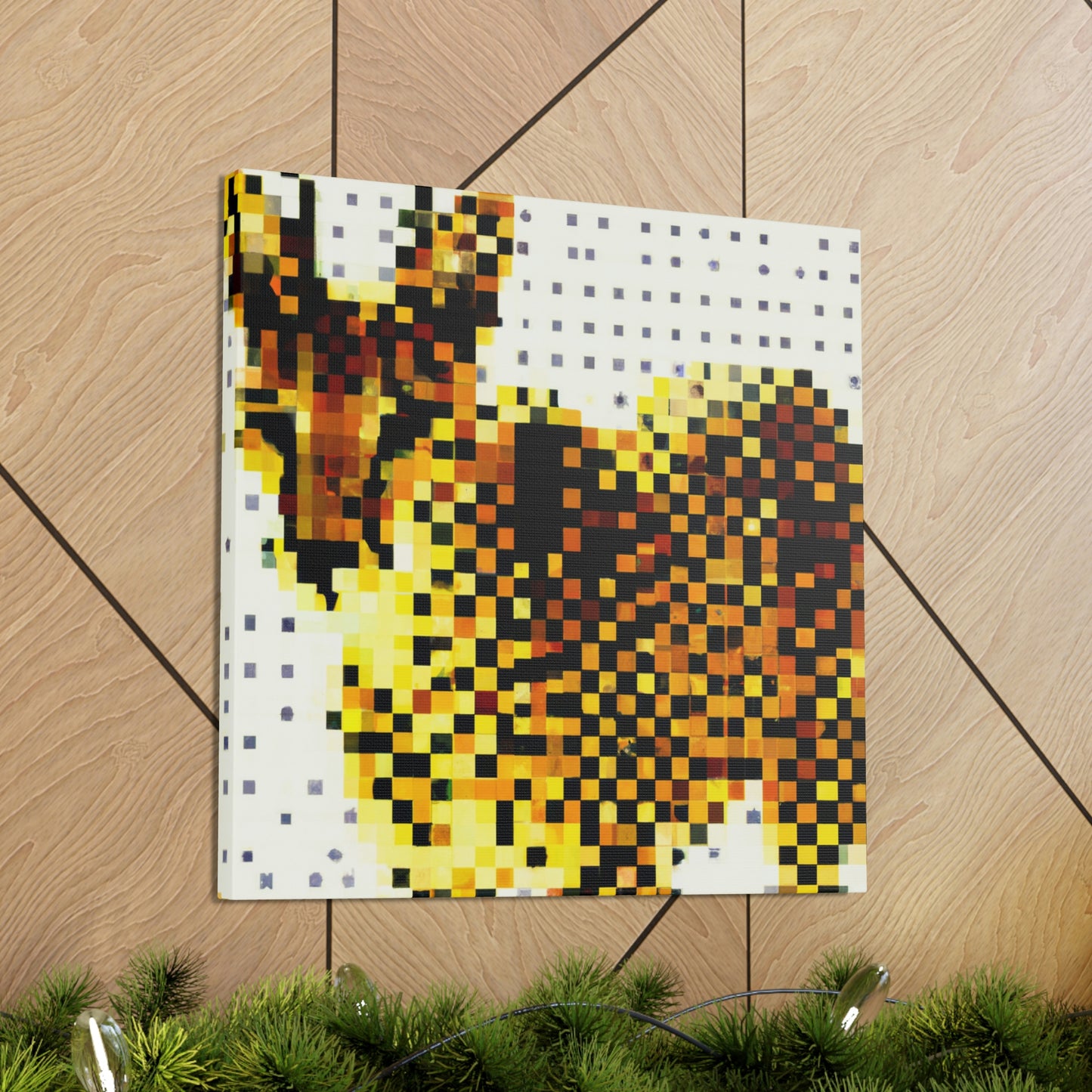 Caracal in Pointillism - Canvas