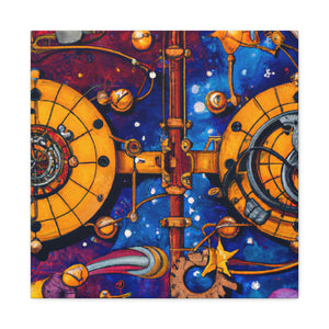 "Starlit Clockwork Skies" - Canvas