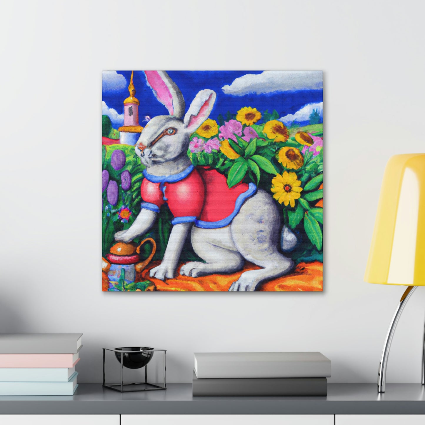 Rabbit in Baroque Style - Canvas