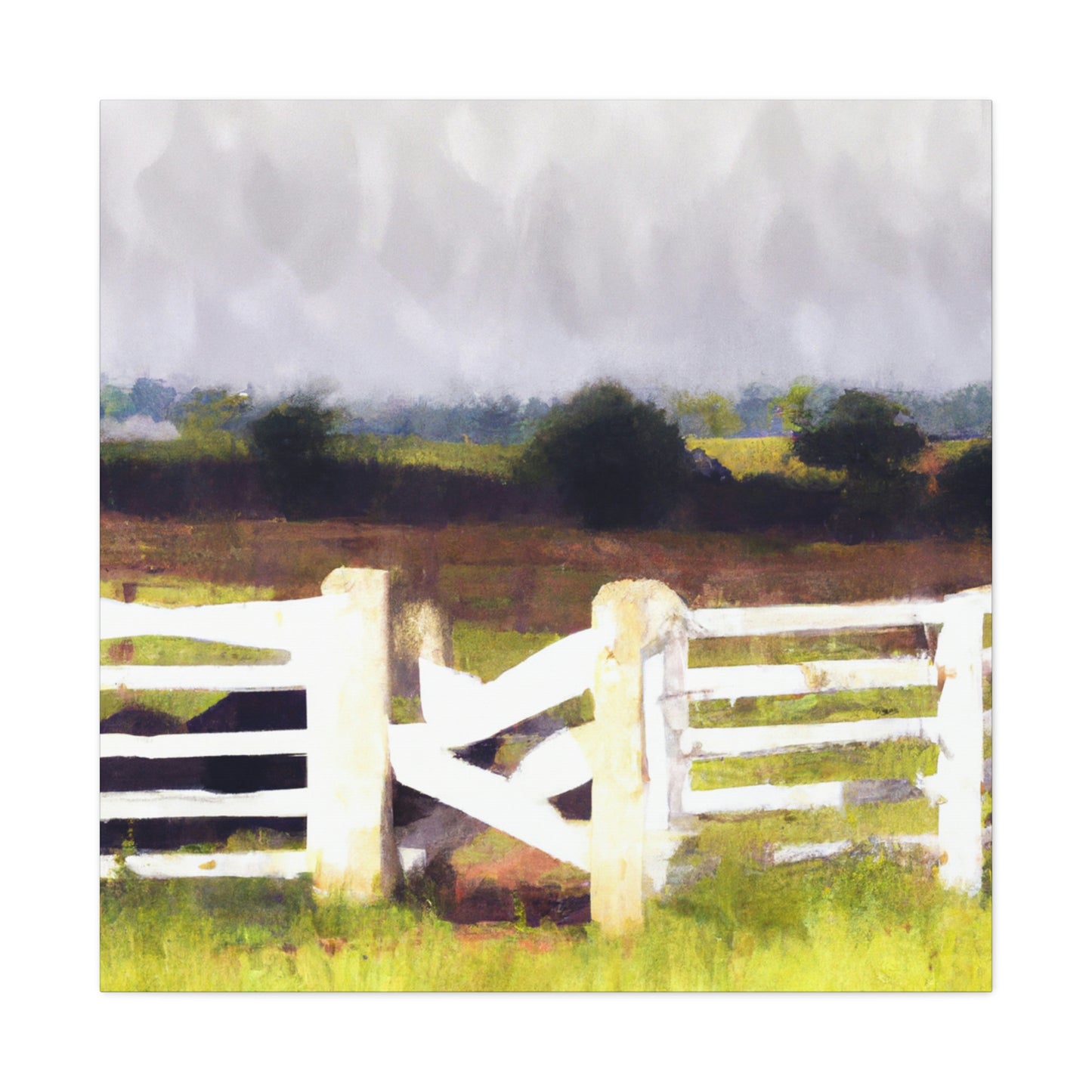 "Fence in the Barnyard" - Canvas