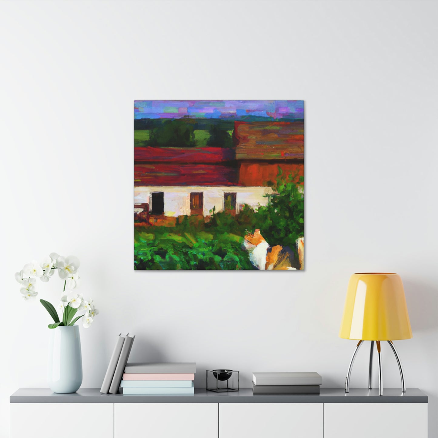 "Barn Cat Impressionism" - Canvas