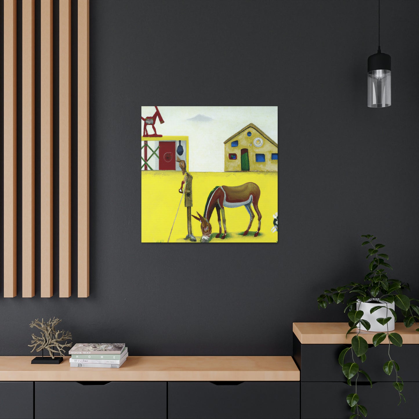 Mules in Dreamscape. - Canvas