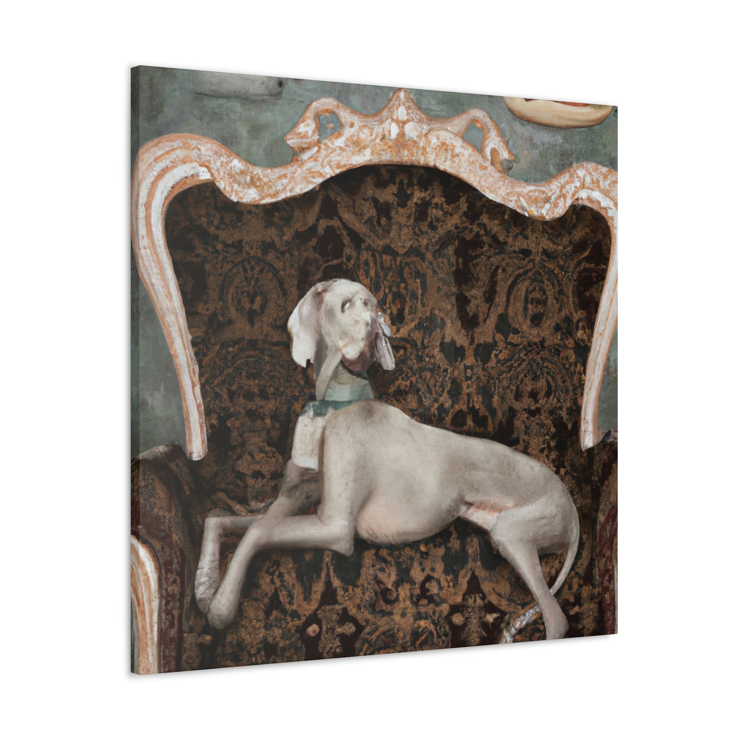 "Weimaraner at Play" - Canvas