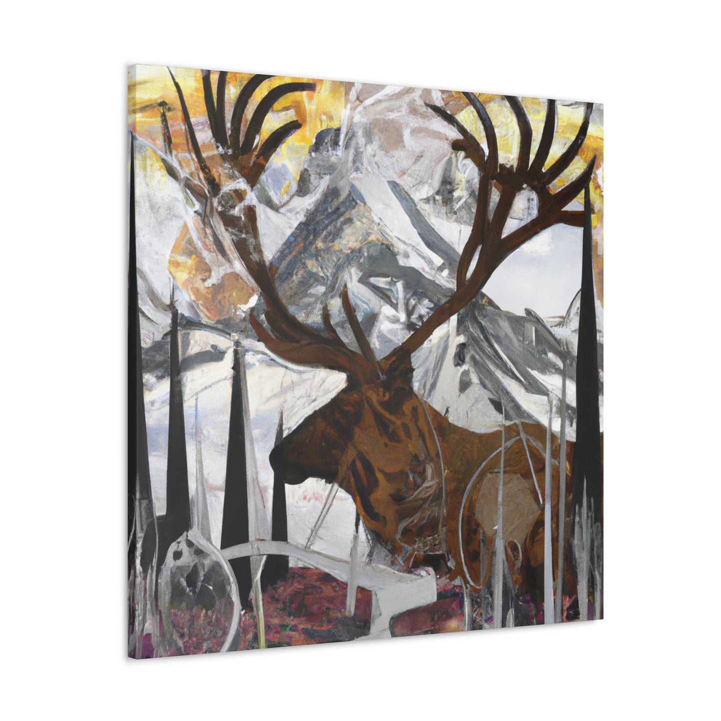 Elk of Art Deco - Canvas