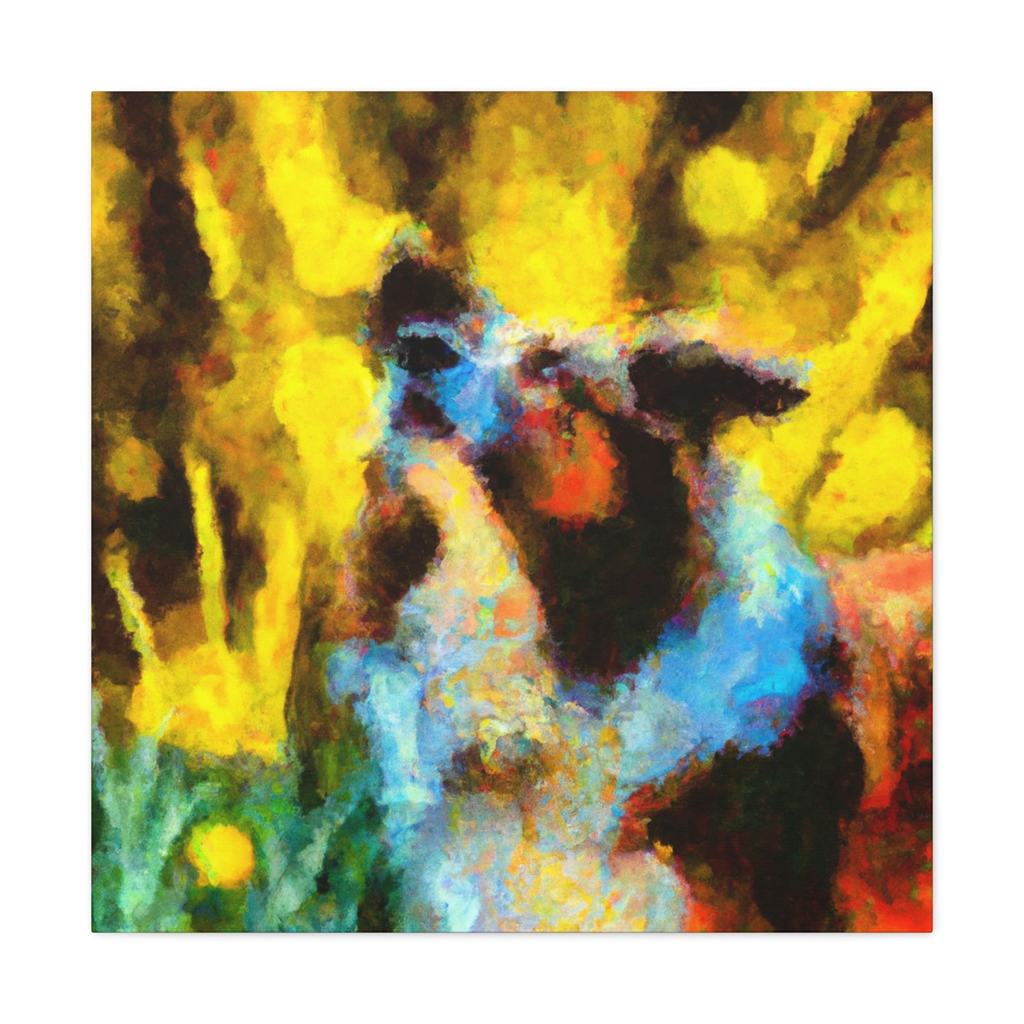 Impressionistic Border Collie - Canvas - Canvas