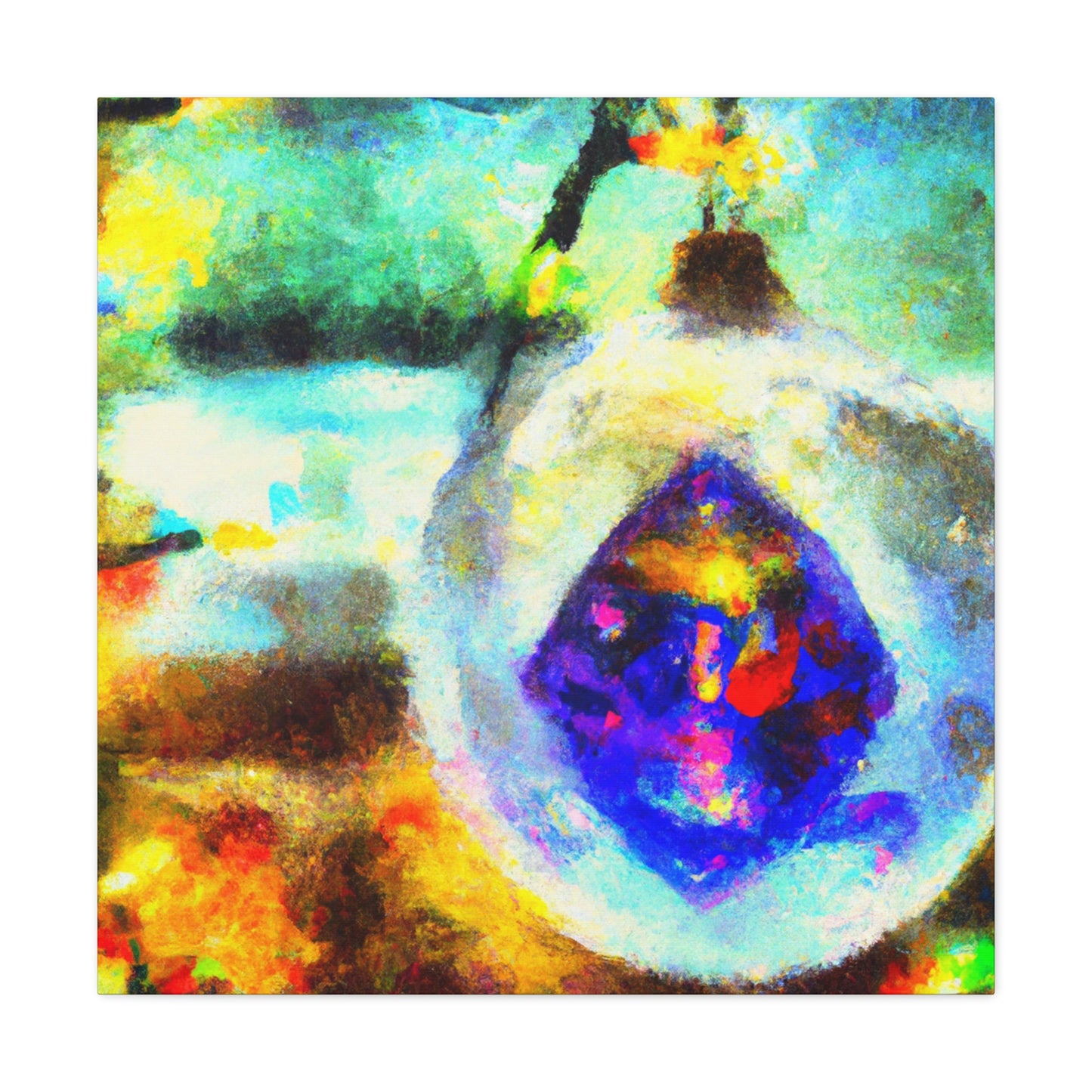 "Glimmering Christmas Ornament" - Canvas