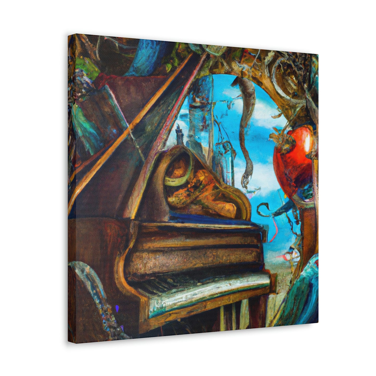 Piano in Expressionism - Canvas