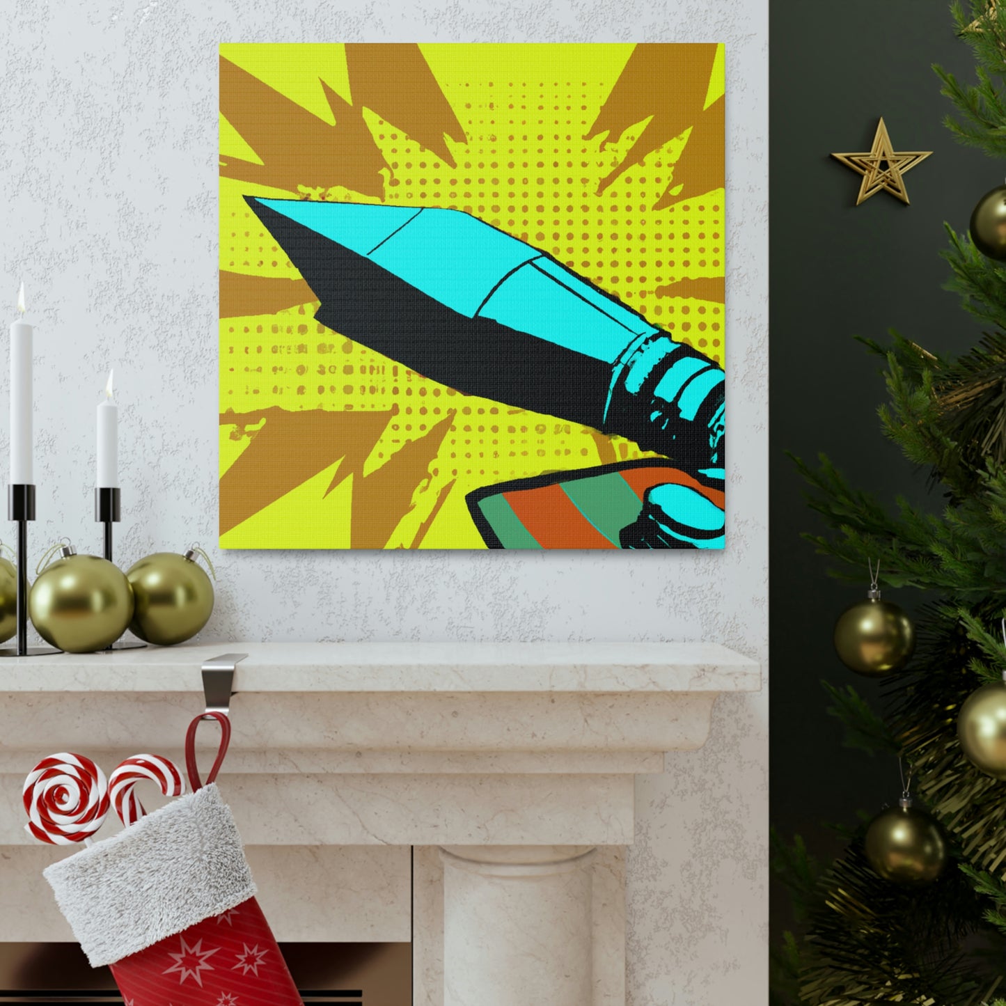 "Bullets in Flight Pop Art" - Canvas