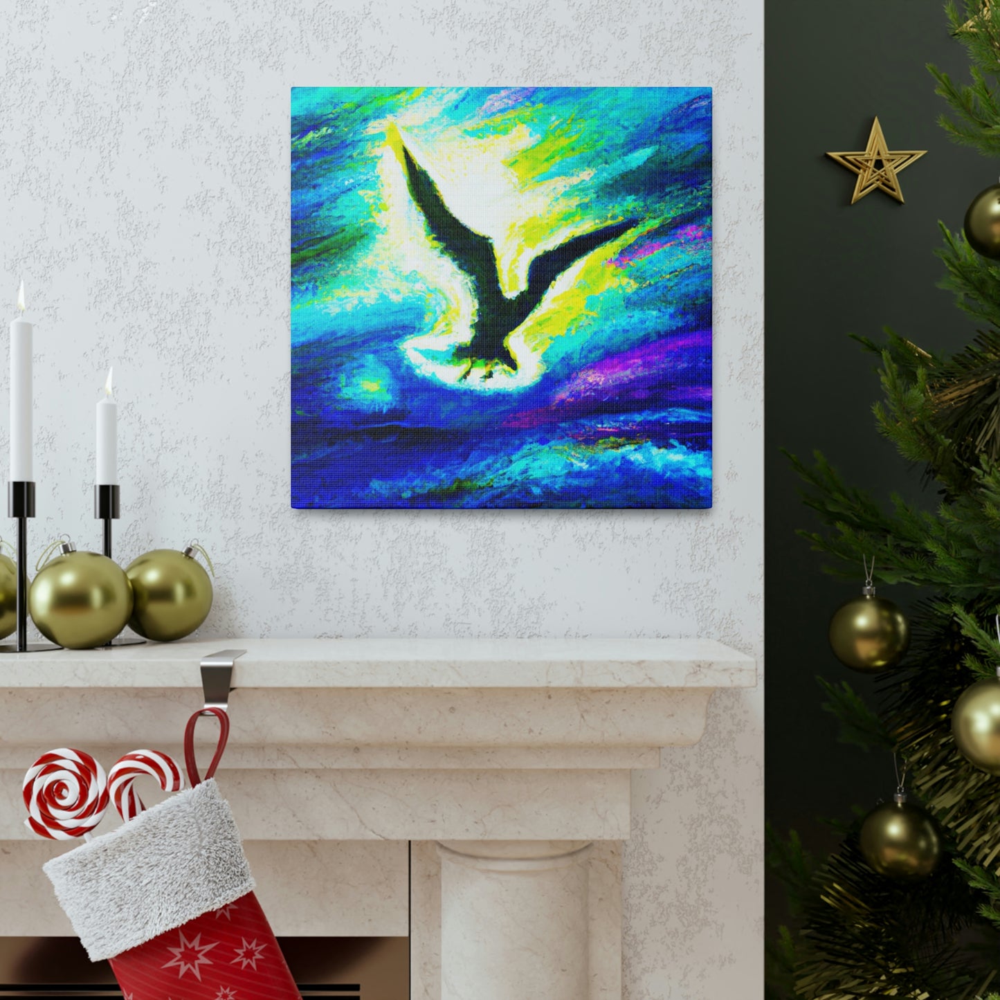 Seagull in Flight - Canvas