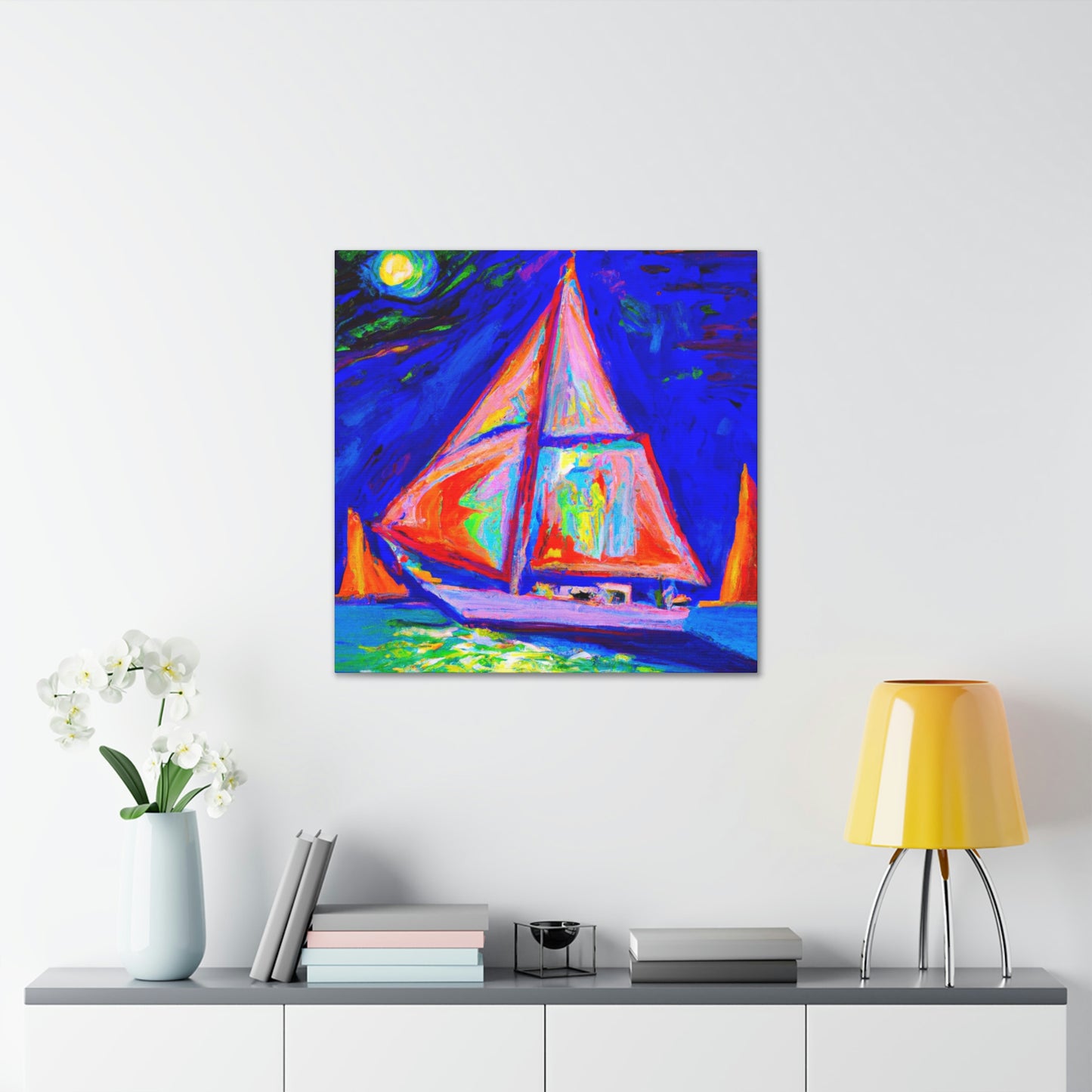 "Yacht in Expressionism" - Canvas