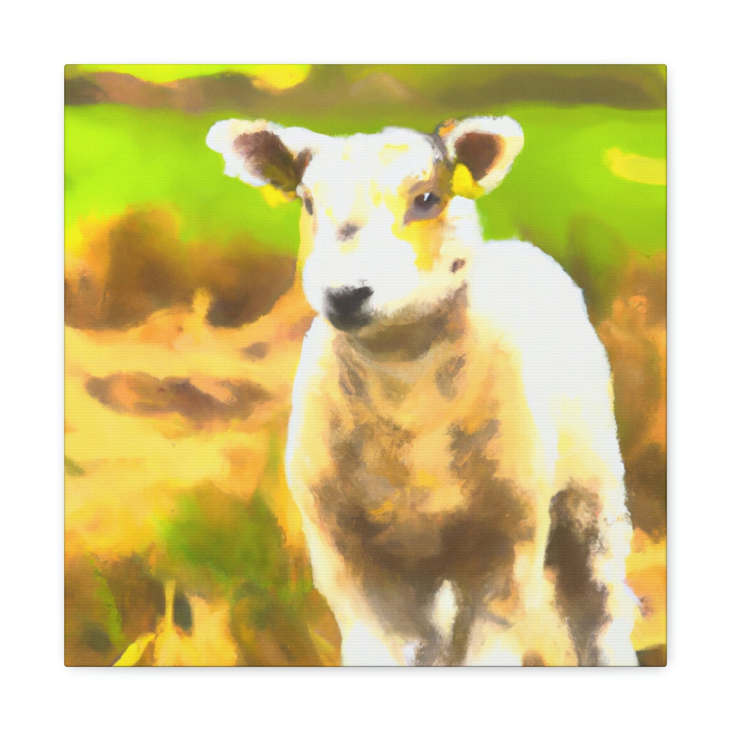 Lamb in Moonlight Glow - Canvas