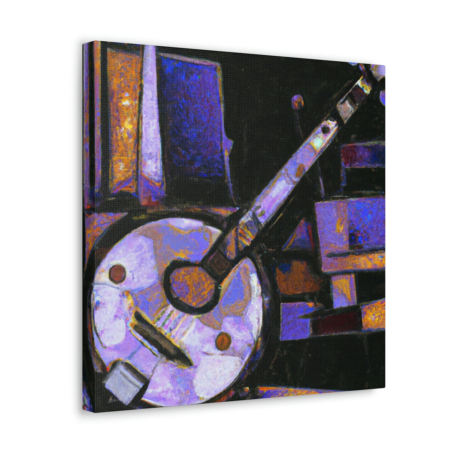 "Banjo in Blue Music" - Canvas