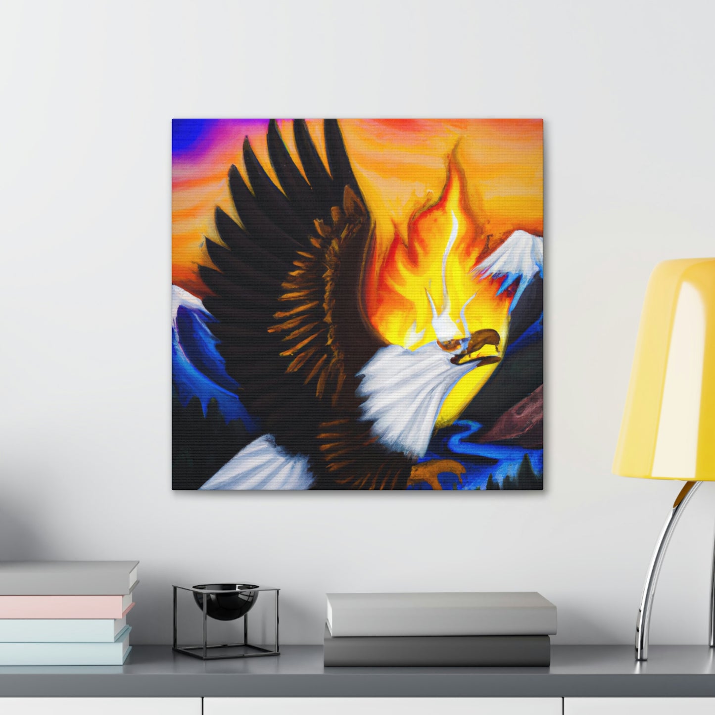 Bald Eagle Soaring High - Canvas