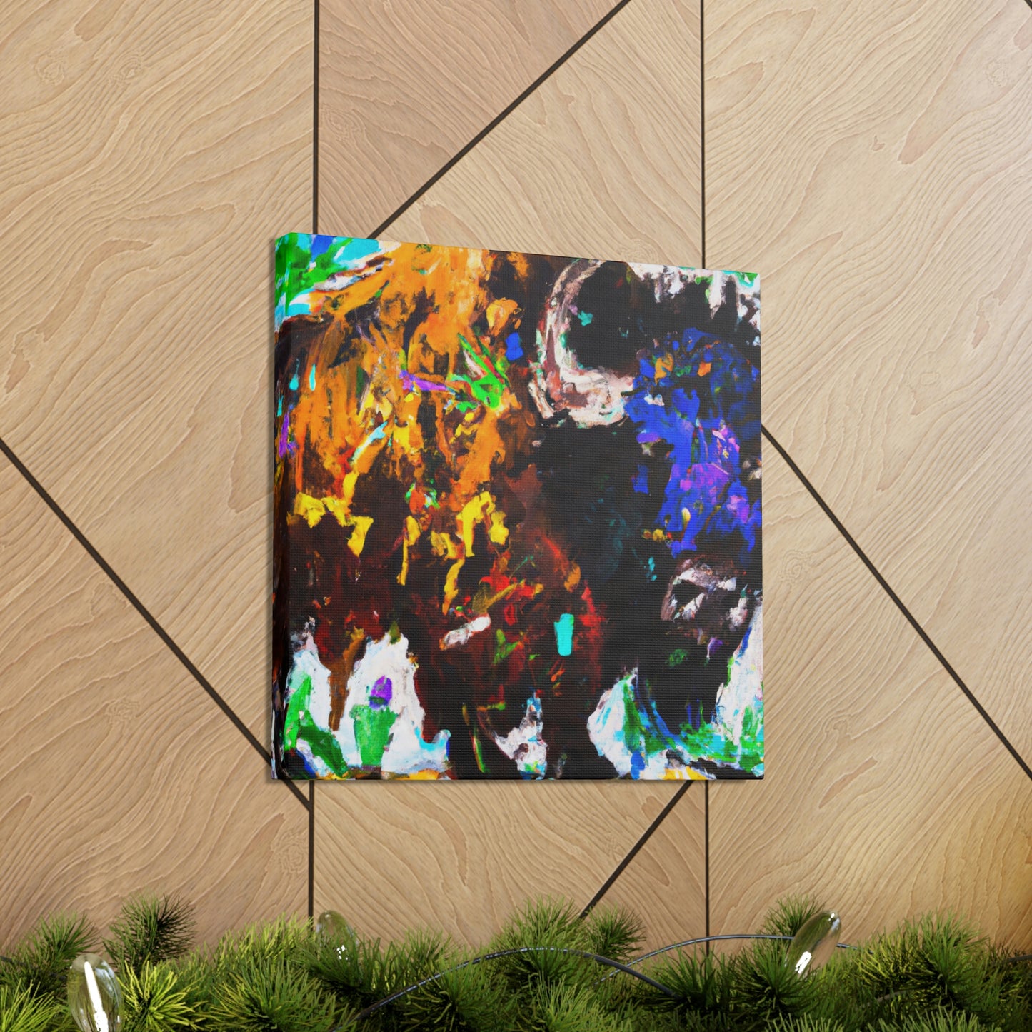 "Majestic Bison Stampede" - Canvas