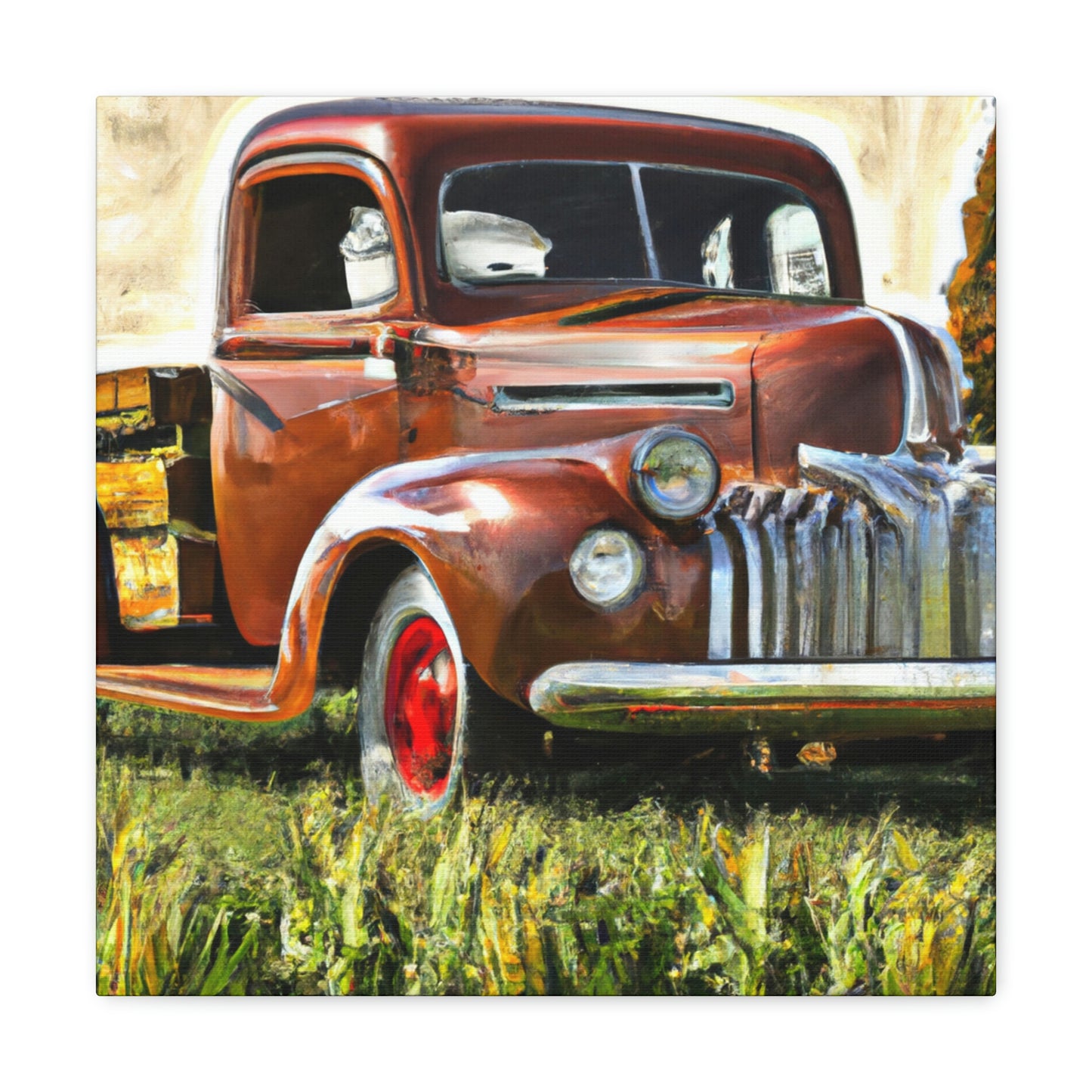 "Aged Pickup Truckard". - Canvas