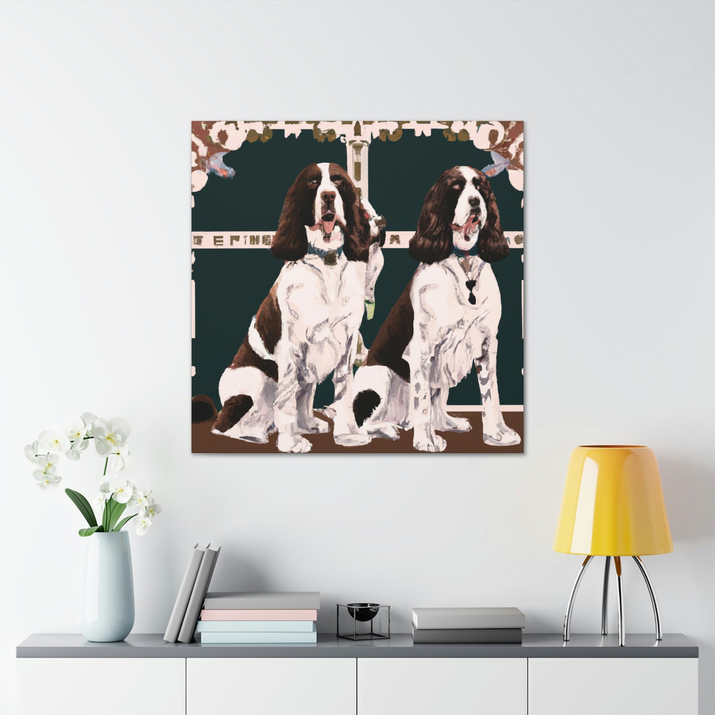 "Sprightly Springers Sparkle" - Canvas