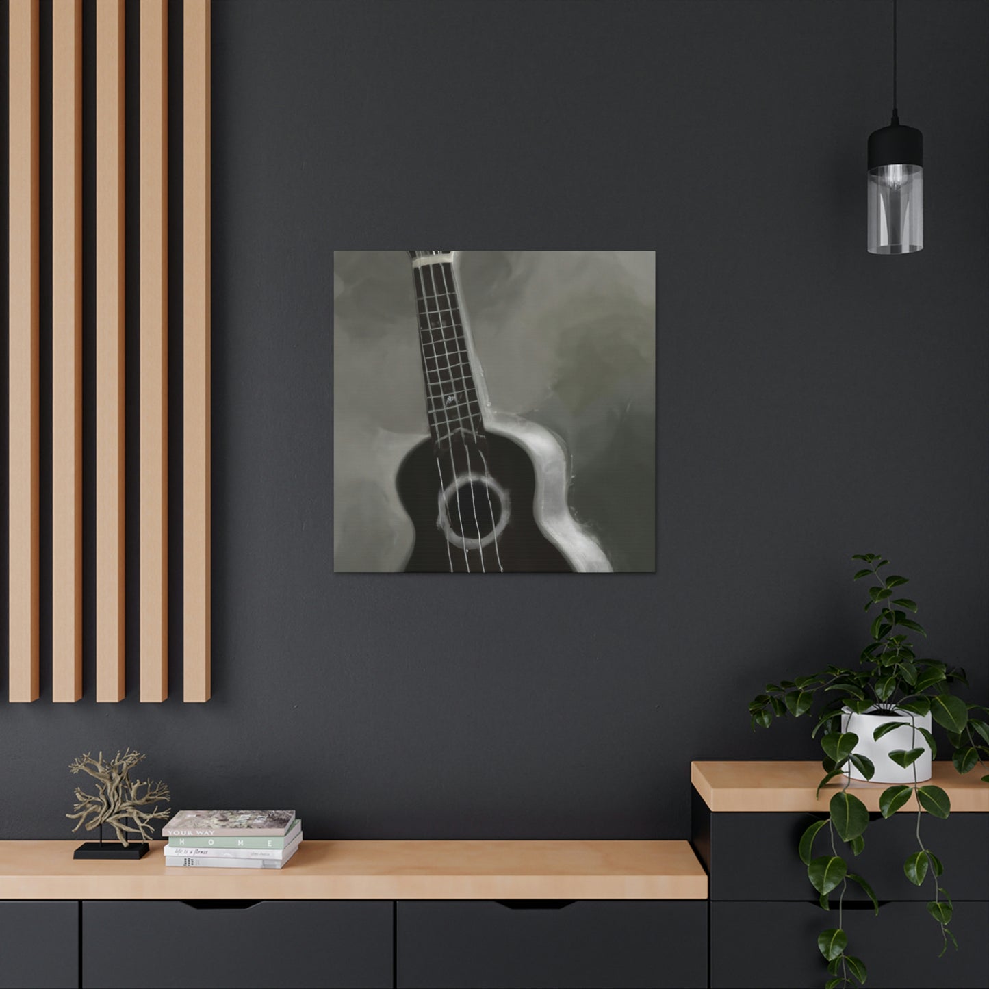 "Ukelele Night Serenade" - Canvas