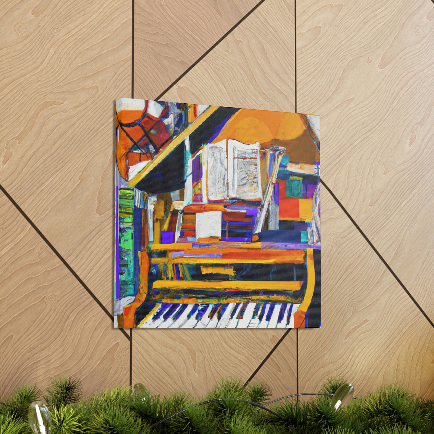 "Piano's Musical Reflection" - Canvas