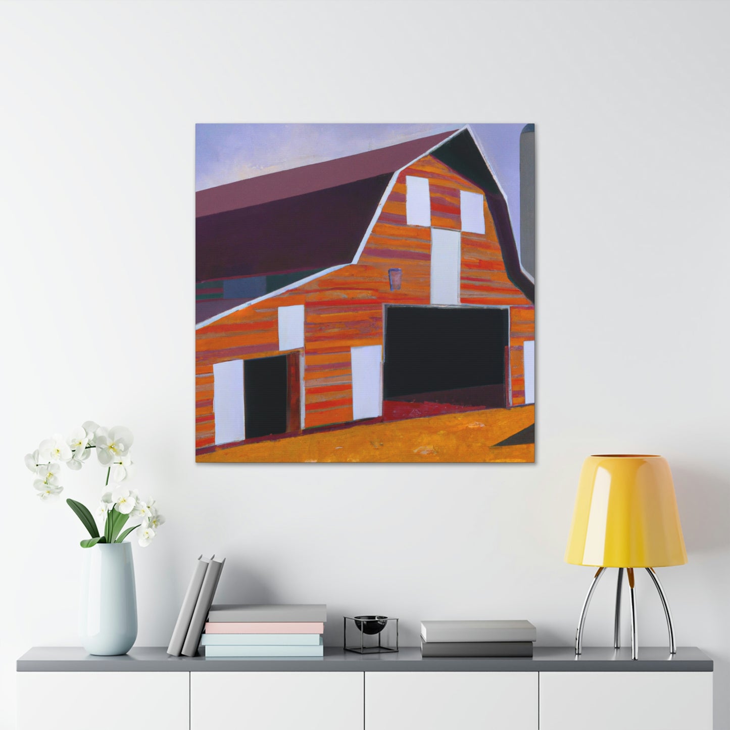 "Deco Barn Sunrise" - Canvas