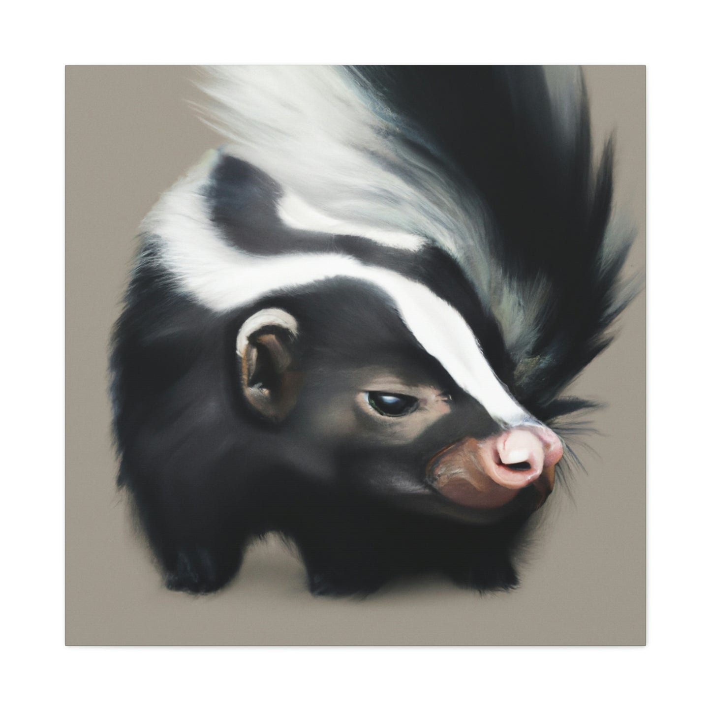 Skunks at Dusk. - Canvas