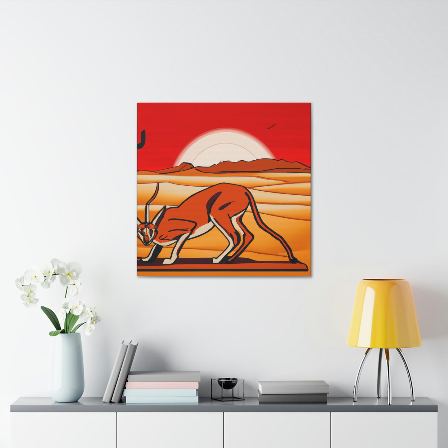 "Caracal's Glittering Gaze" - Canvas