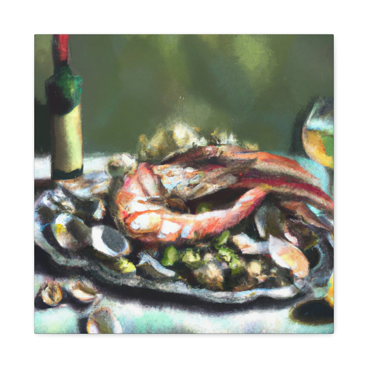 Seafood Through Abstract - Canvas