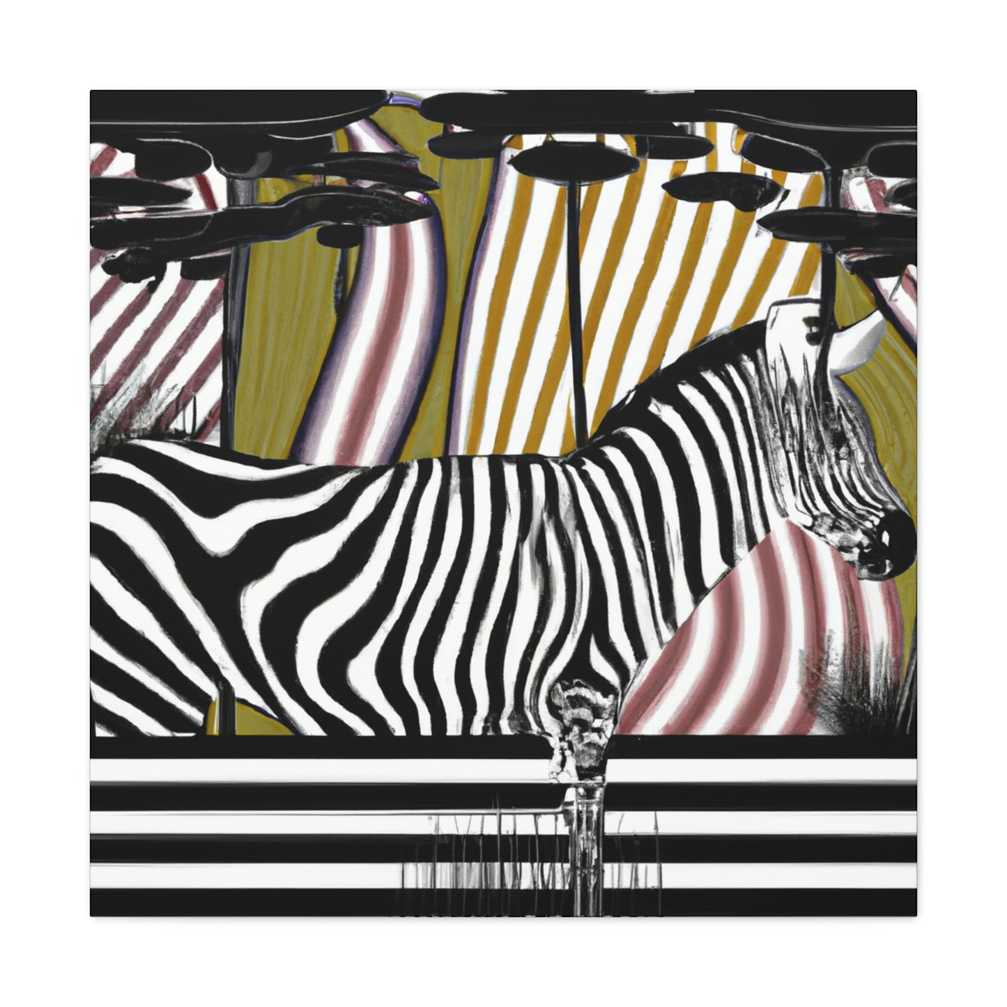 "Zebra Striped Splendor" - Canvas