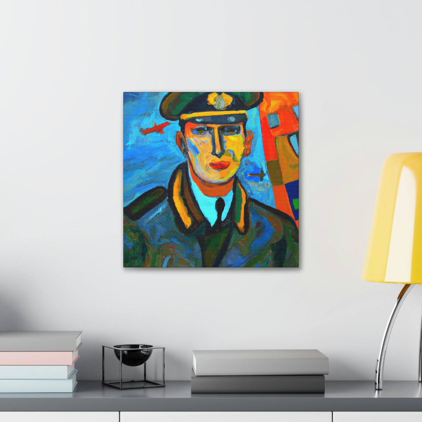 Navy Pilot in Fauve - Canvas