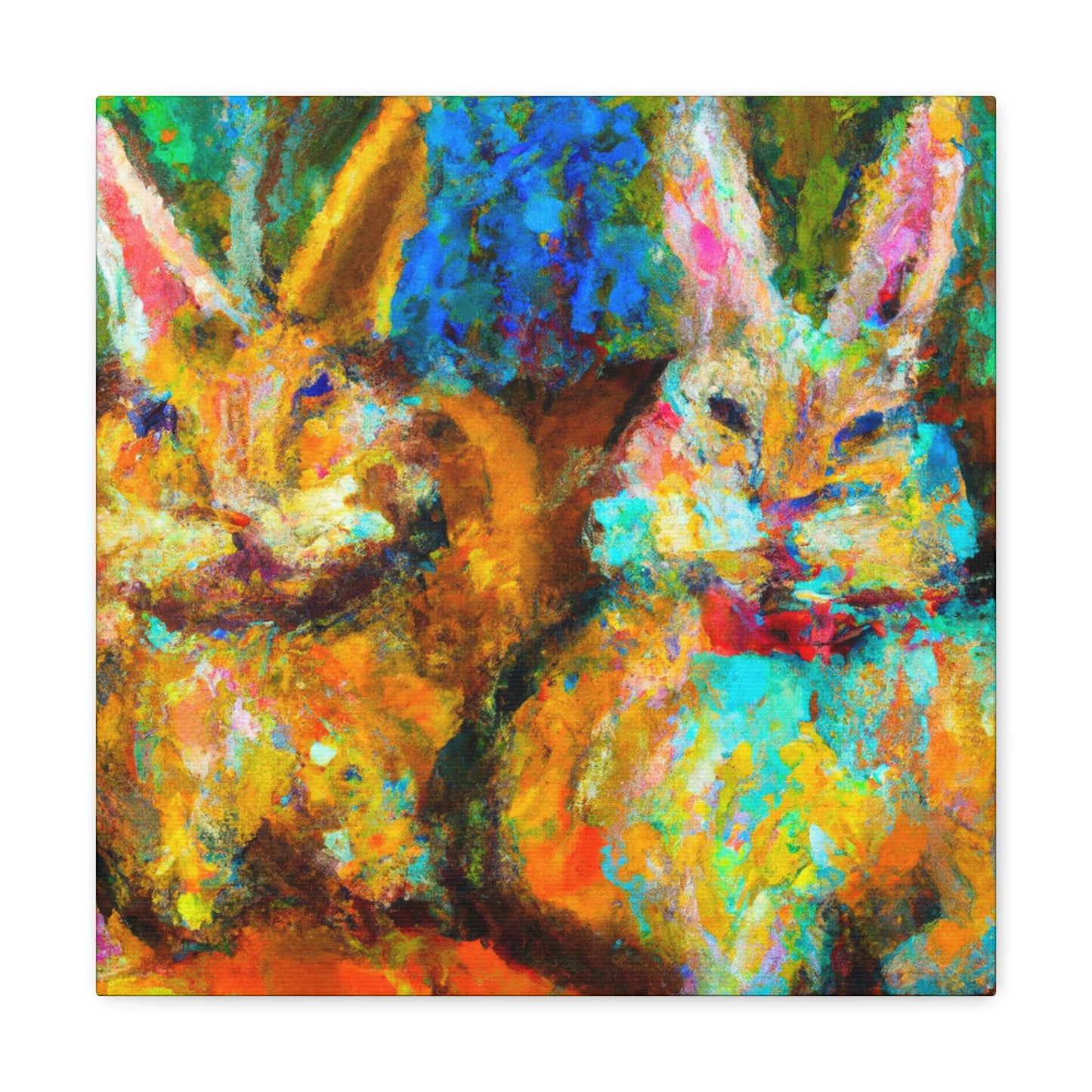 Rabbits in Springtime - Canvas