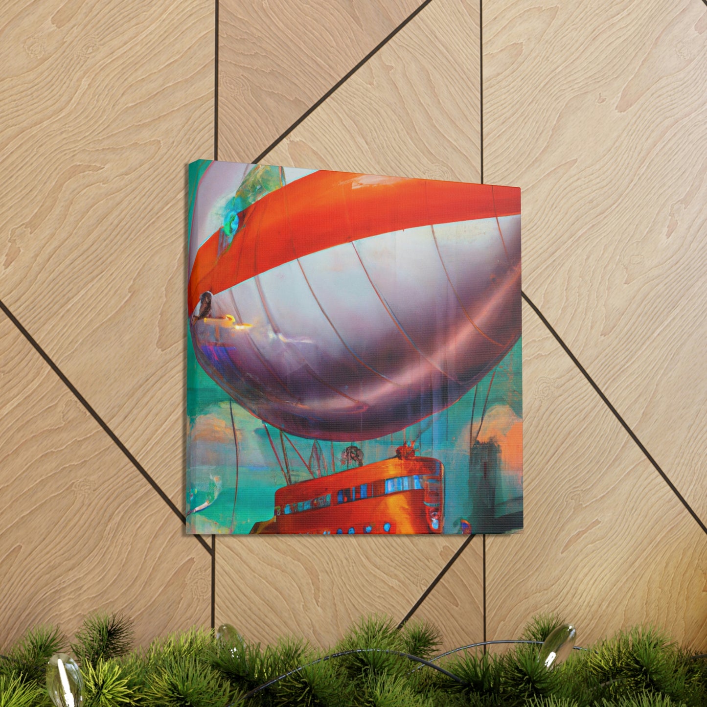 "Blooming Blimp Surrealism" - Canvas